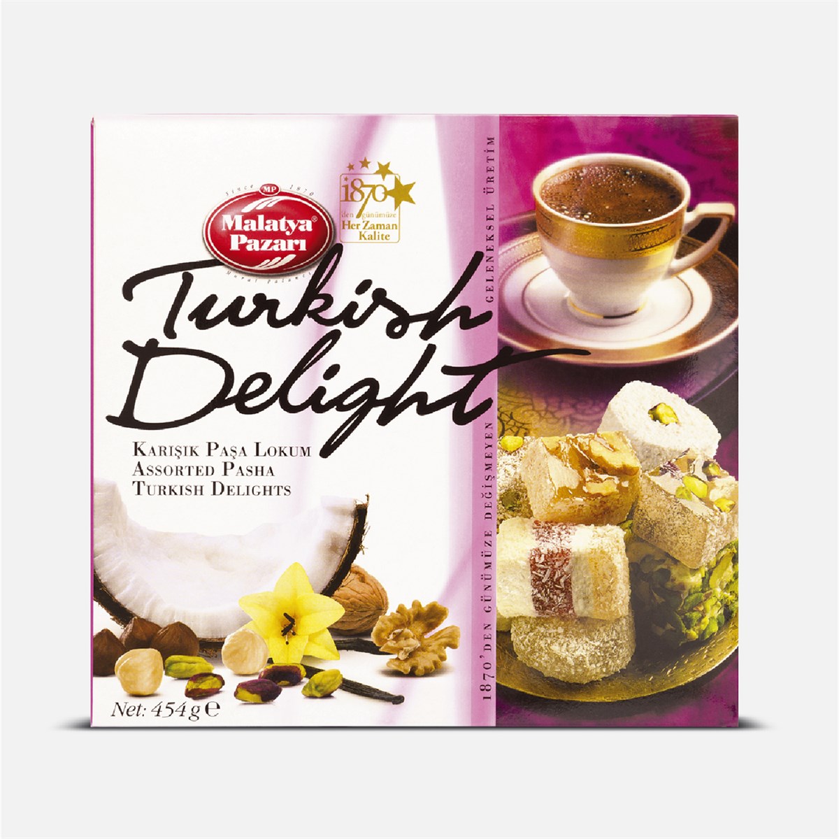 Karışık Paşa Lokum Kutulu 454 Gram