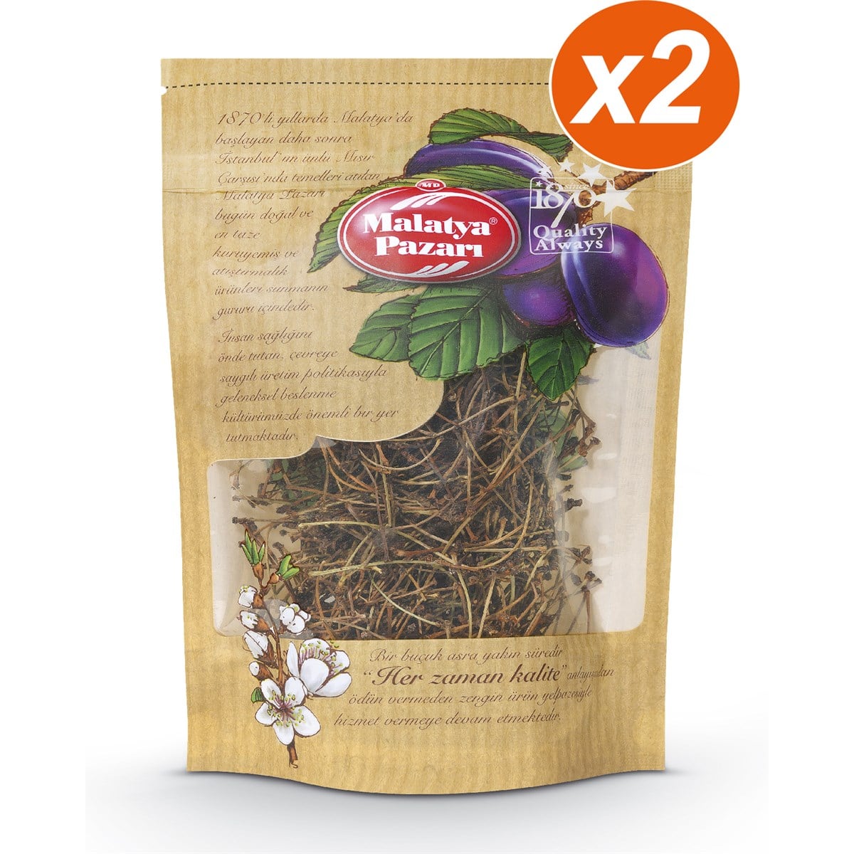 Kiraz Sapı Kilitli Paket 2 x 100 Gram