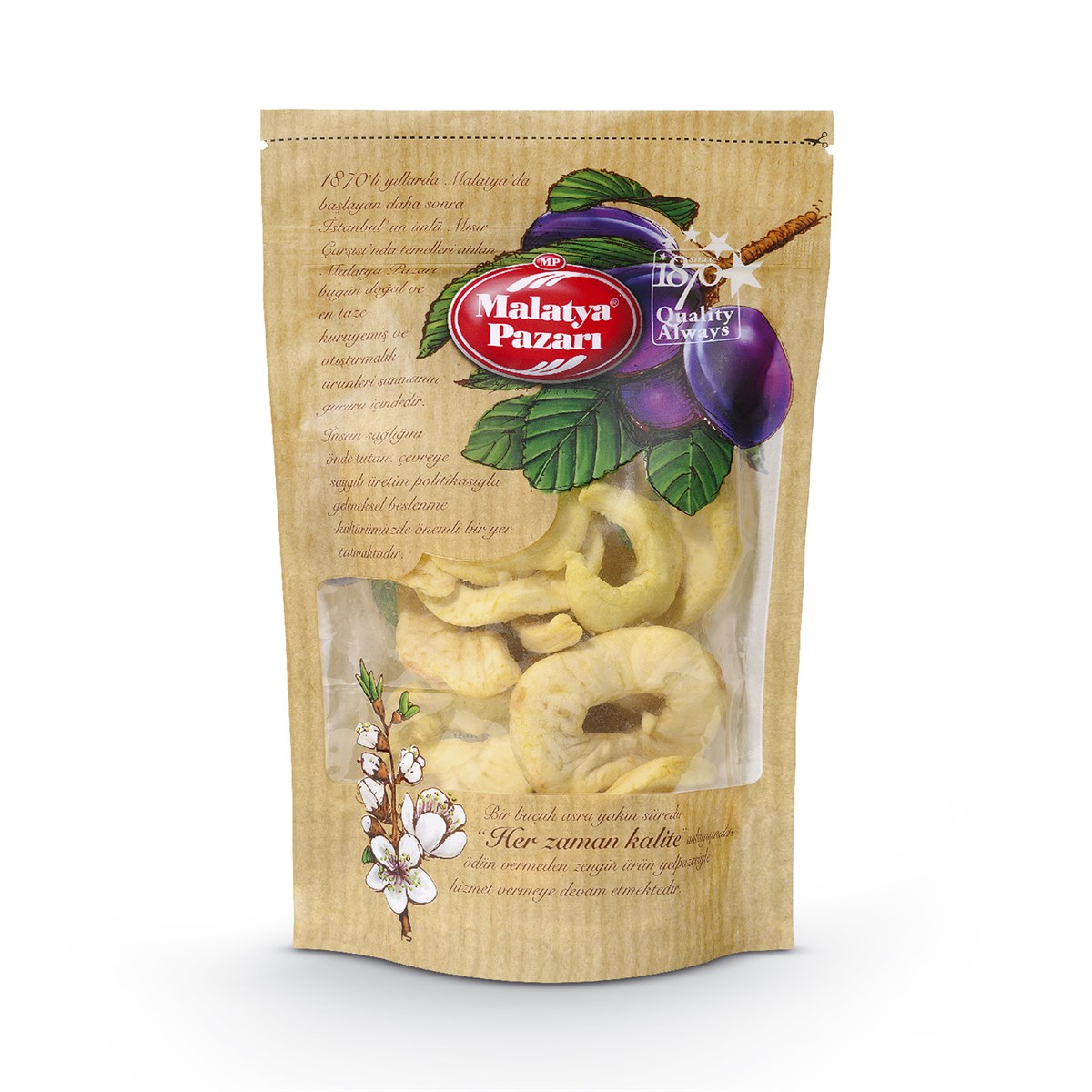 Kurutulmuş Elma Kilitli Paket 500 Gram