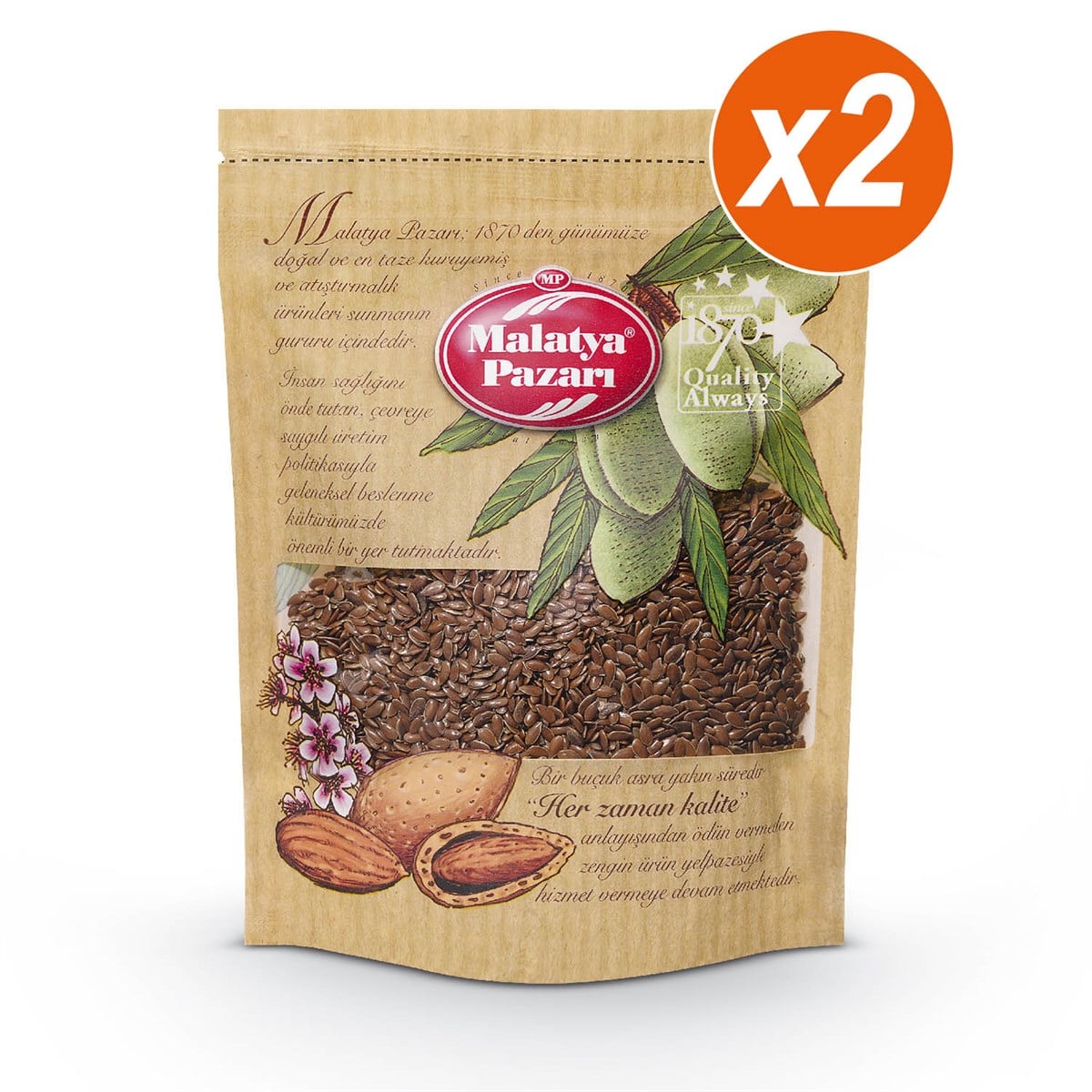 Malatya Pazarı Murat Palancı Keten Tohumu Kilitli Paket 2 x 100 Gram
