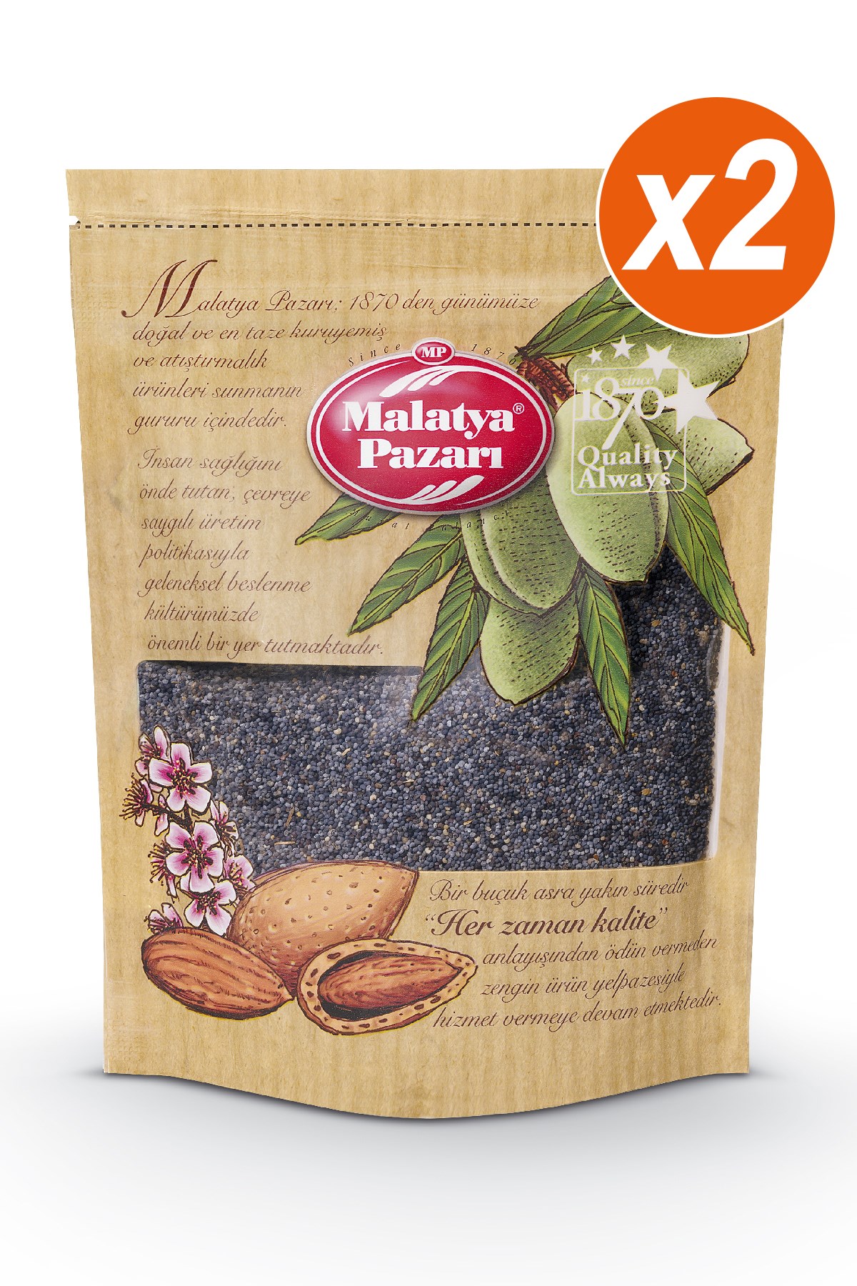 Malatya Pazarı Murat Palancı Mavi Haşhaş Kilitli Paket 2 x 100 Gram