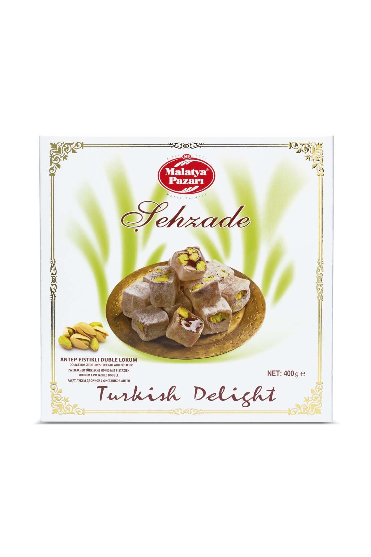 Malatya Pazarı Murat Palancı Şehzade Duble Lokum Fıstıklı Kutulu 400 Gram