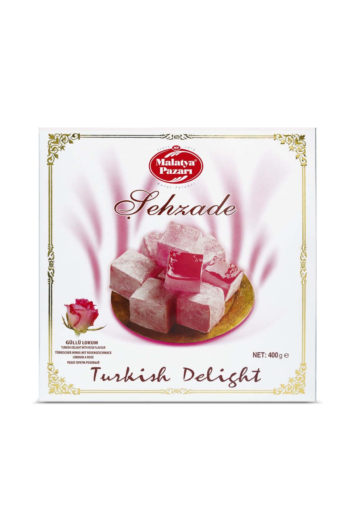 Malatya Market Murat Palancı Şehzade Rose Turkish Delight Boxed 400 Grams