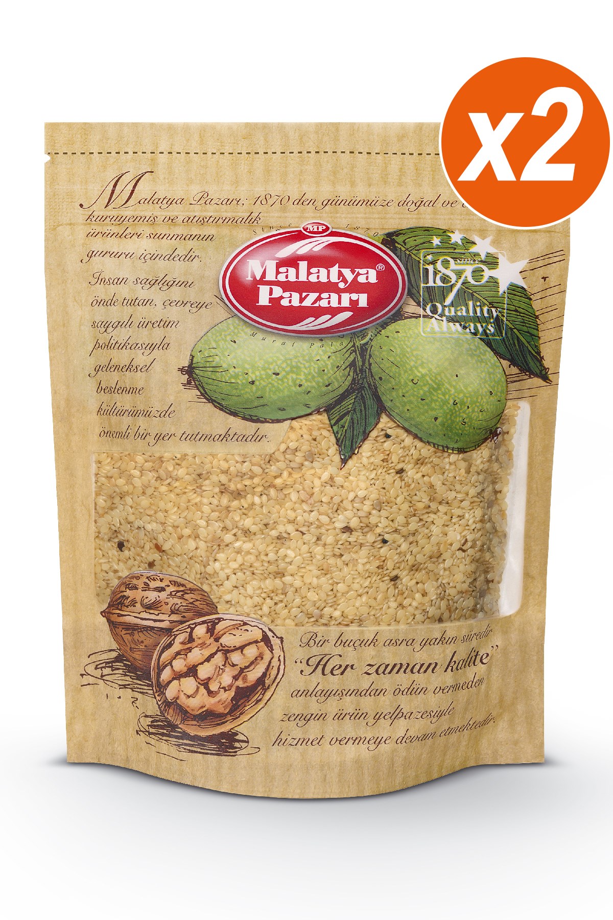 Malatya Pazarı Murat Palancı Susam Sarı Kilitli Paket 2 x 100 Gram