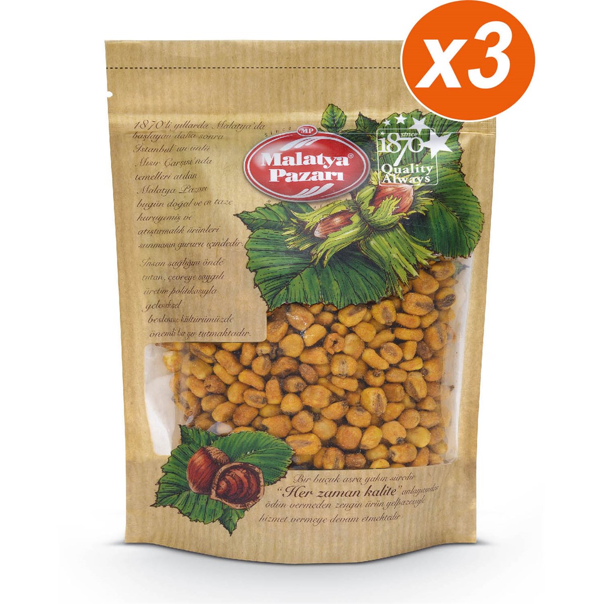 Soslu Mısır Kilitli Paket 3 x 250 Gram