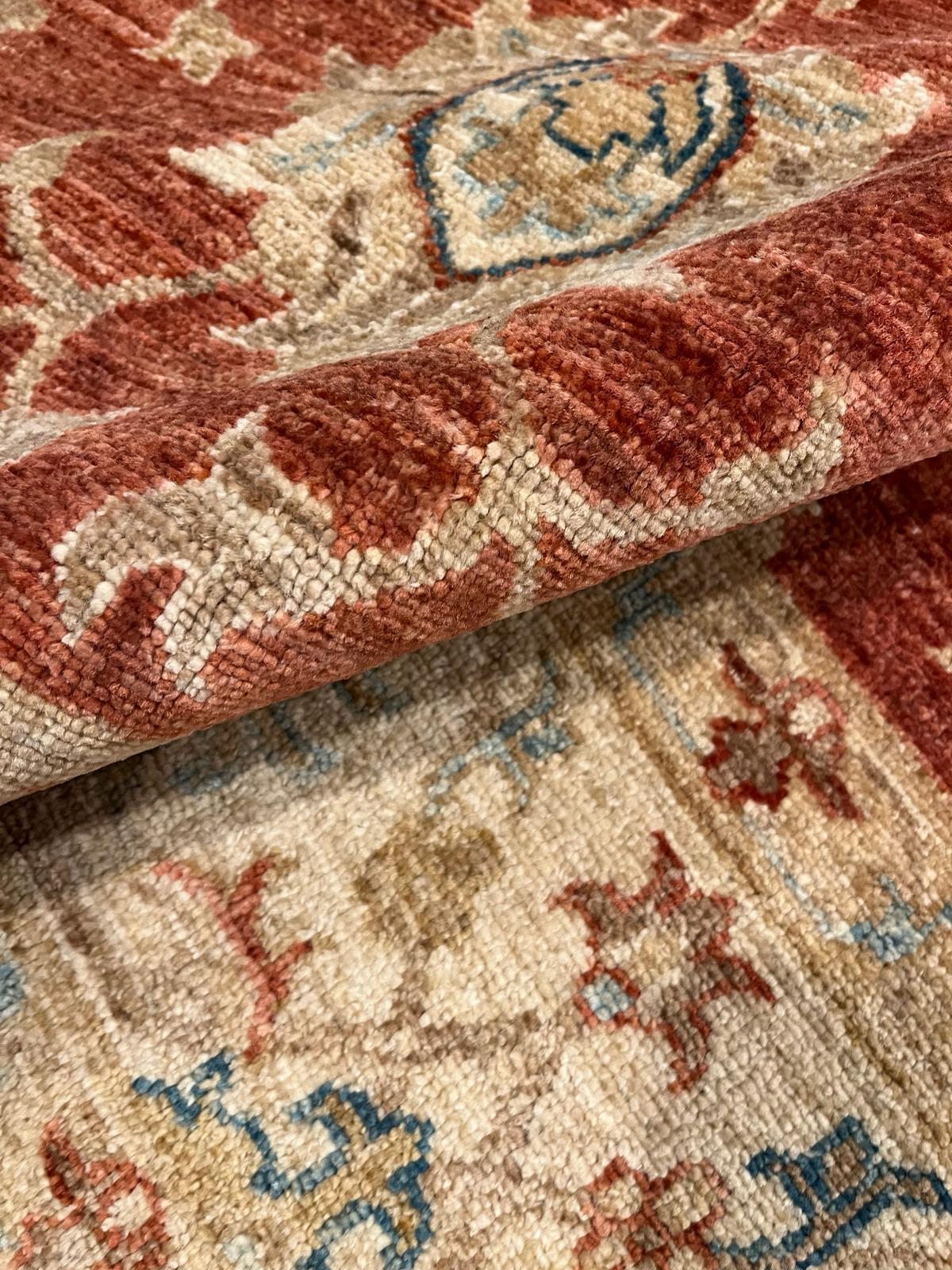 Afgan Uşak El Dokuma Halı Ziegler % 100 Yün Afganistan Üretim Ölçü;161 x 233