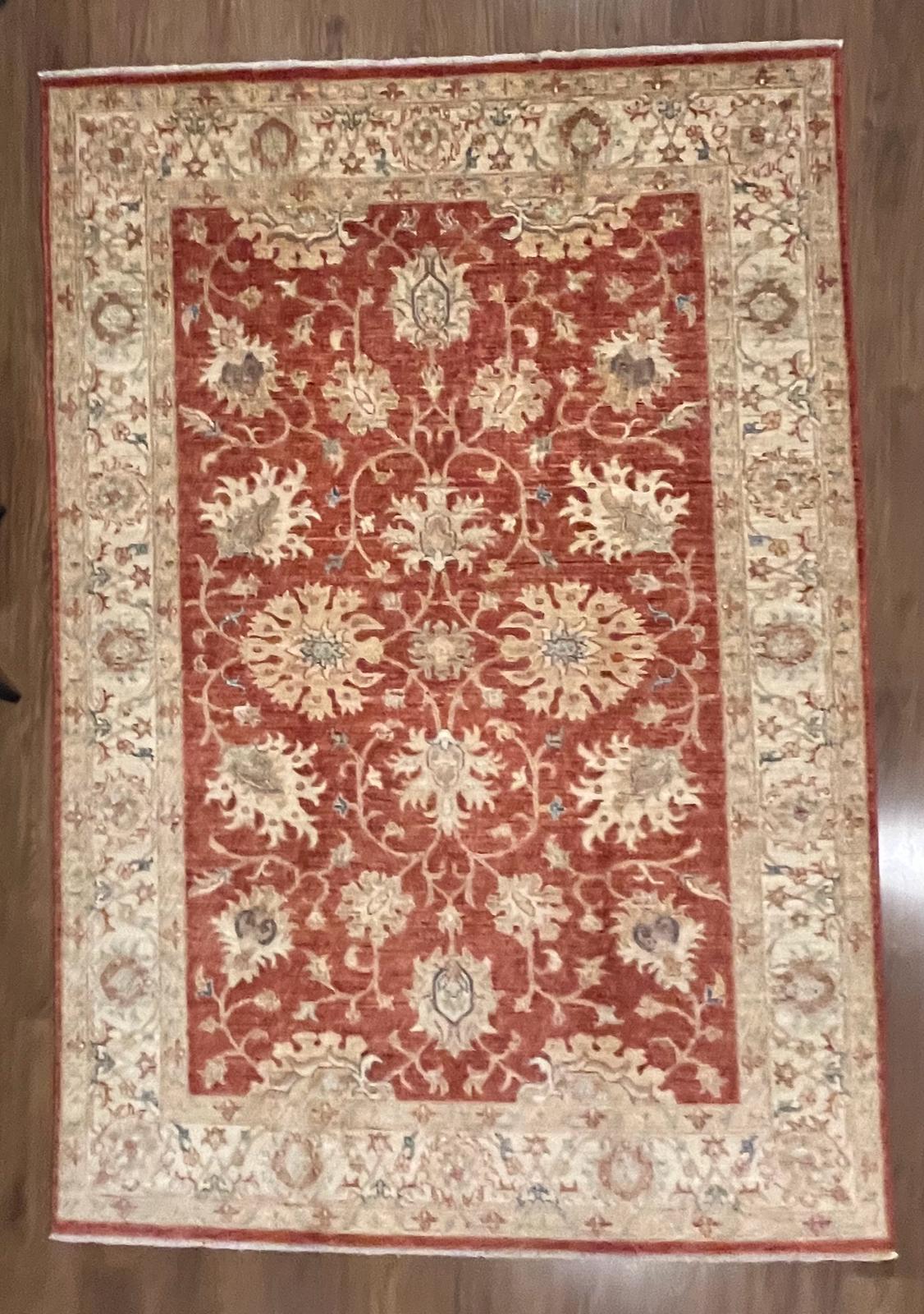 Afgan Uşak El Dokuma Halı Ziegler % 100 Yün Afganistan Üretim Ölçü;161 x 233