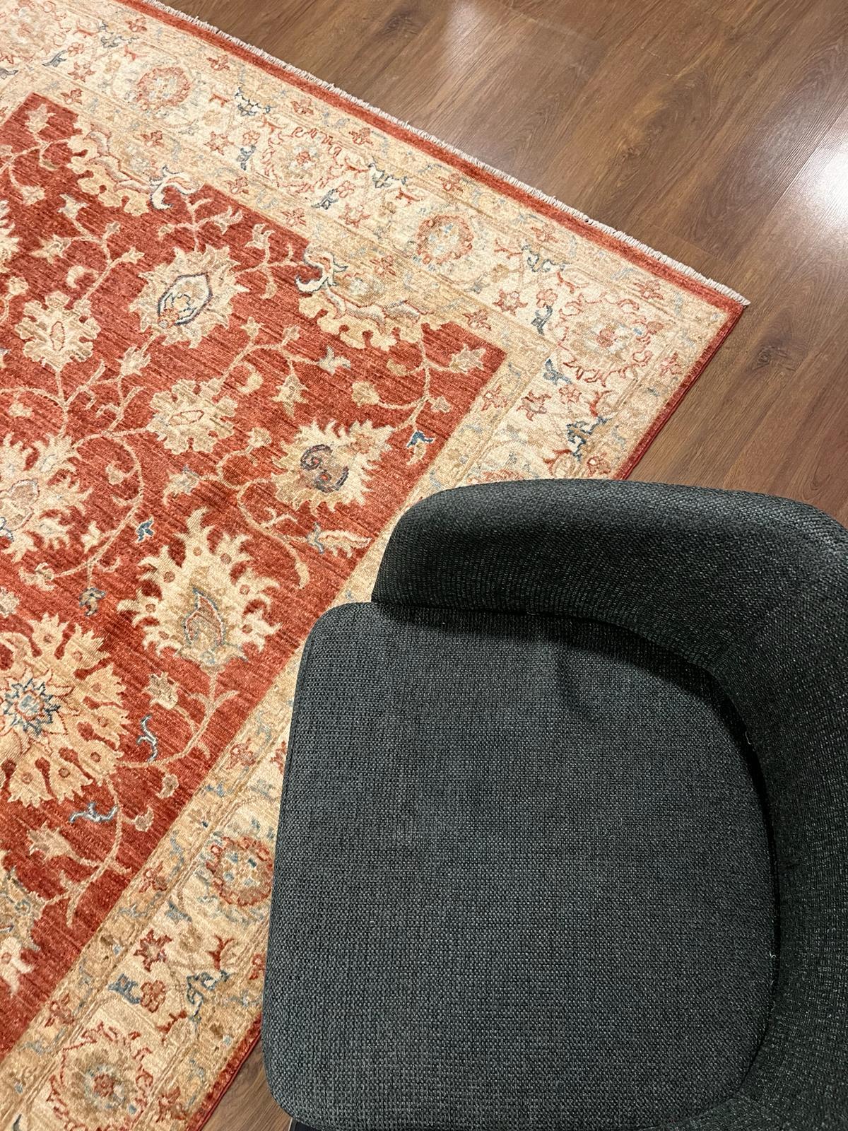 Afgan Uşak El Dokuma Halı Ziegler % 100 Yün Afganistan Üretim Ölçü;161 x 233