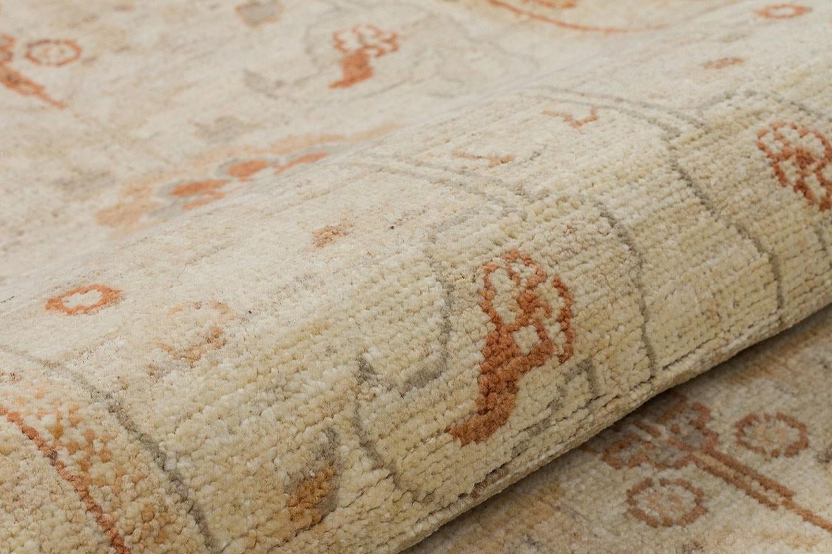 ALLMODE AFGAN UŞAĞI INDUS MM004 GOLD/IVORY EL DOKUMA HALI Ölçü;74x341cm 2.52m2