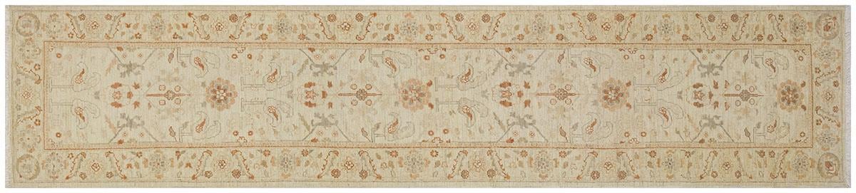ALLMODE AFGAN UŞAĞI INDUS MM004 GOLD/IVORY EL DOKUMA HALI Ölçü;74x341cm 2.52m2