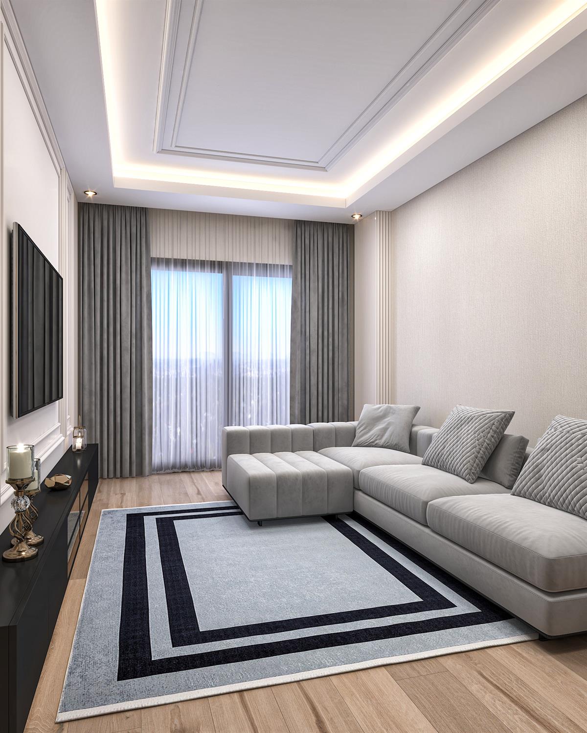 Allmode Dijital Baskılı Halı Modern Koleksiyon MVHy.572