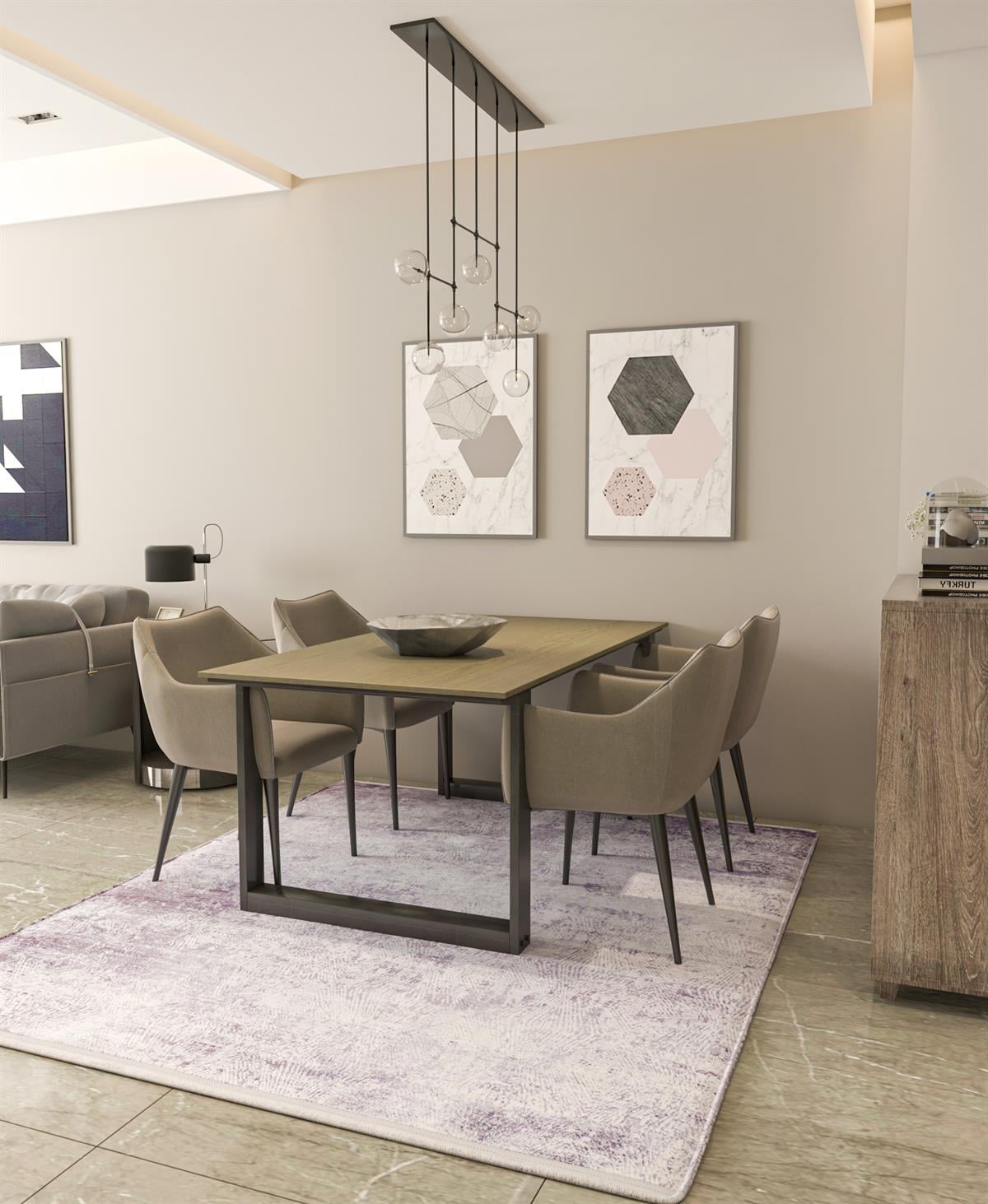 Allmode Dijital Baskılı Halı Modern Koleksiyon TRKMN.27