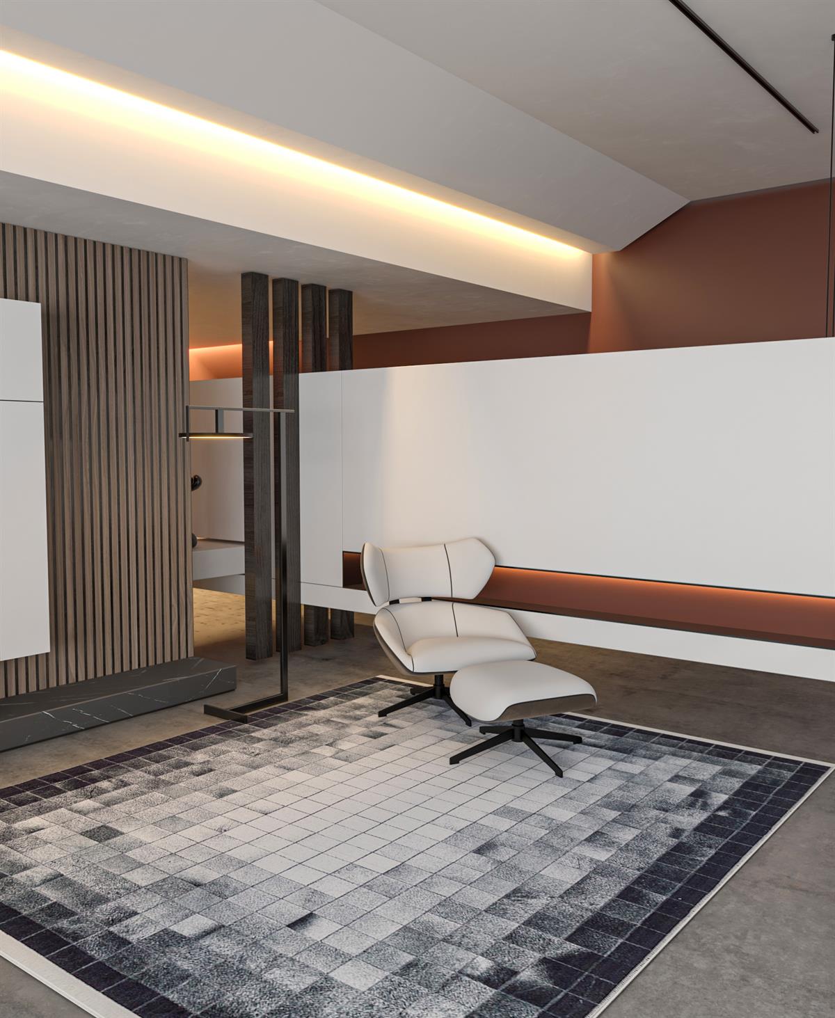 Allmode Dijital Baskılı Halı Modern Koleksiyon MVHy.1072