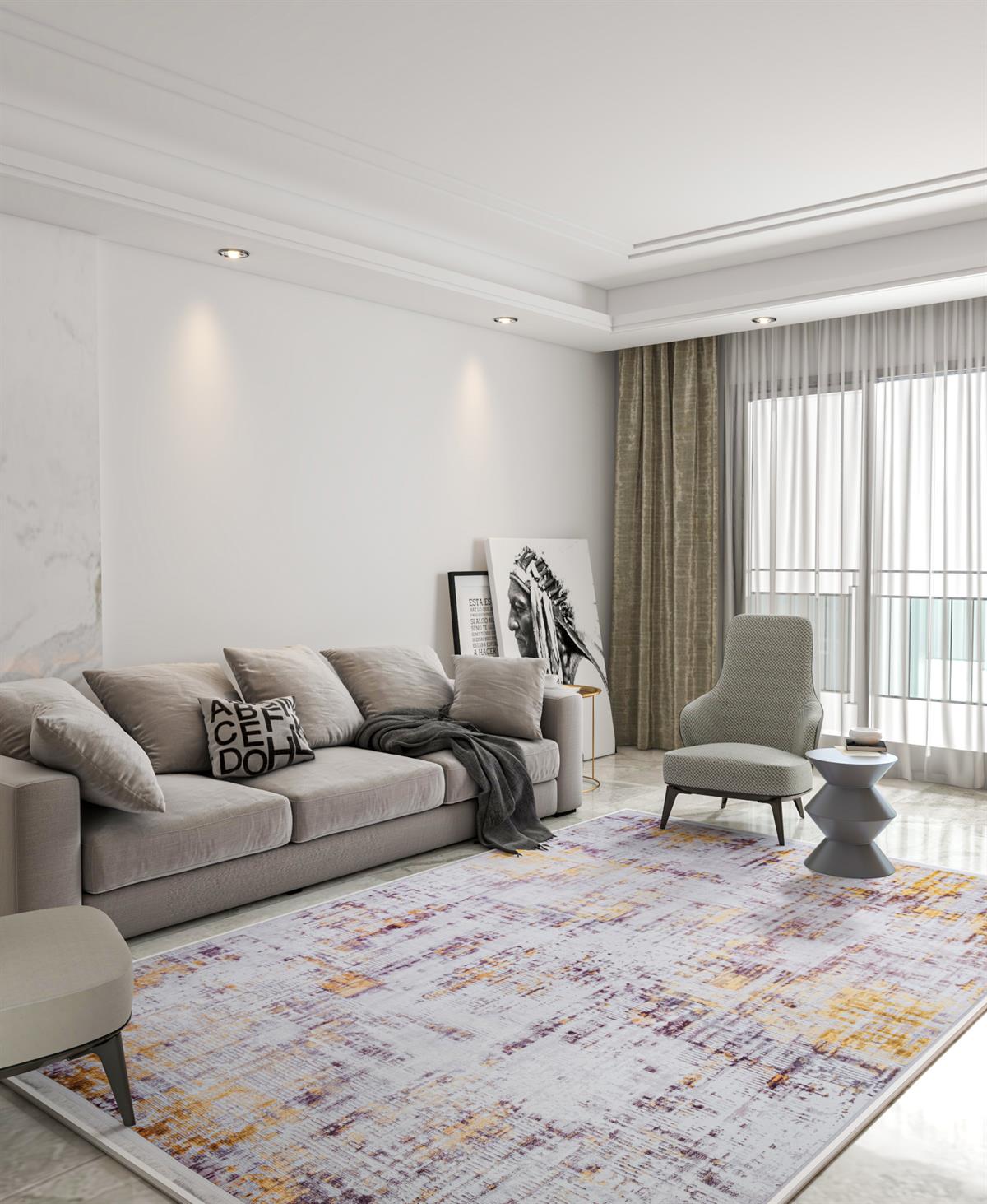 Allmode Dijital Baskılı Halı Modern Koleksiyon TRKMN.1042