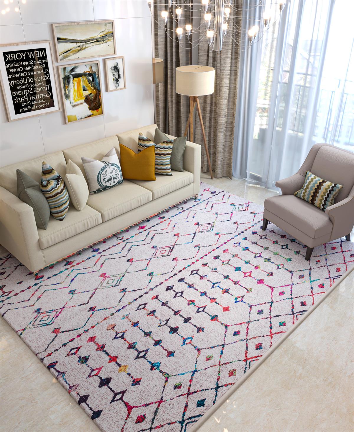 Allmode Dijital Baskılı Halı Modern Koleksiyon TRKMN.65