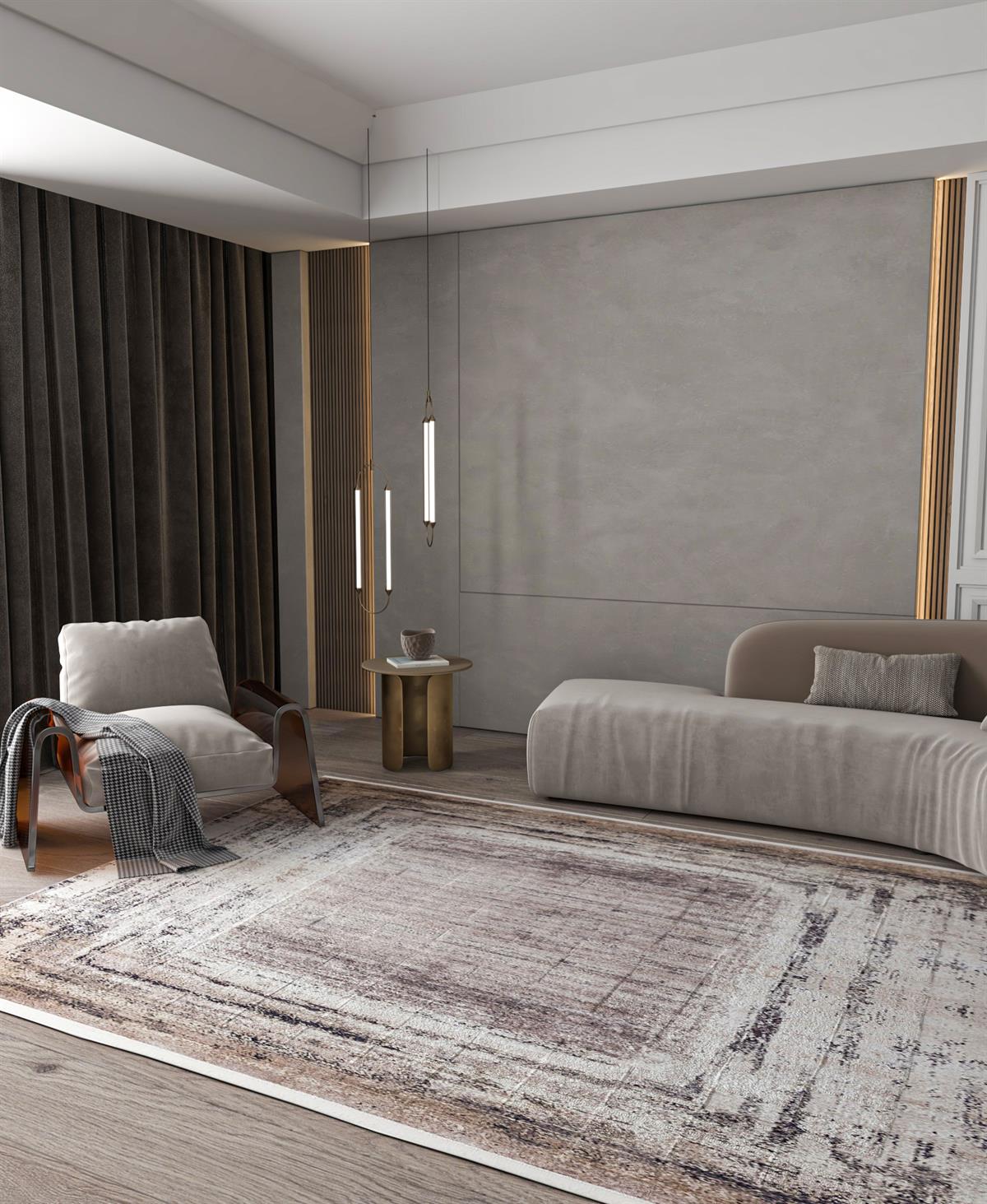 Allmode Dijital Baskılı Halı Modern Koleksiyon MVHy.1156