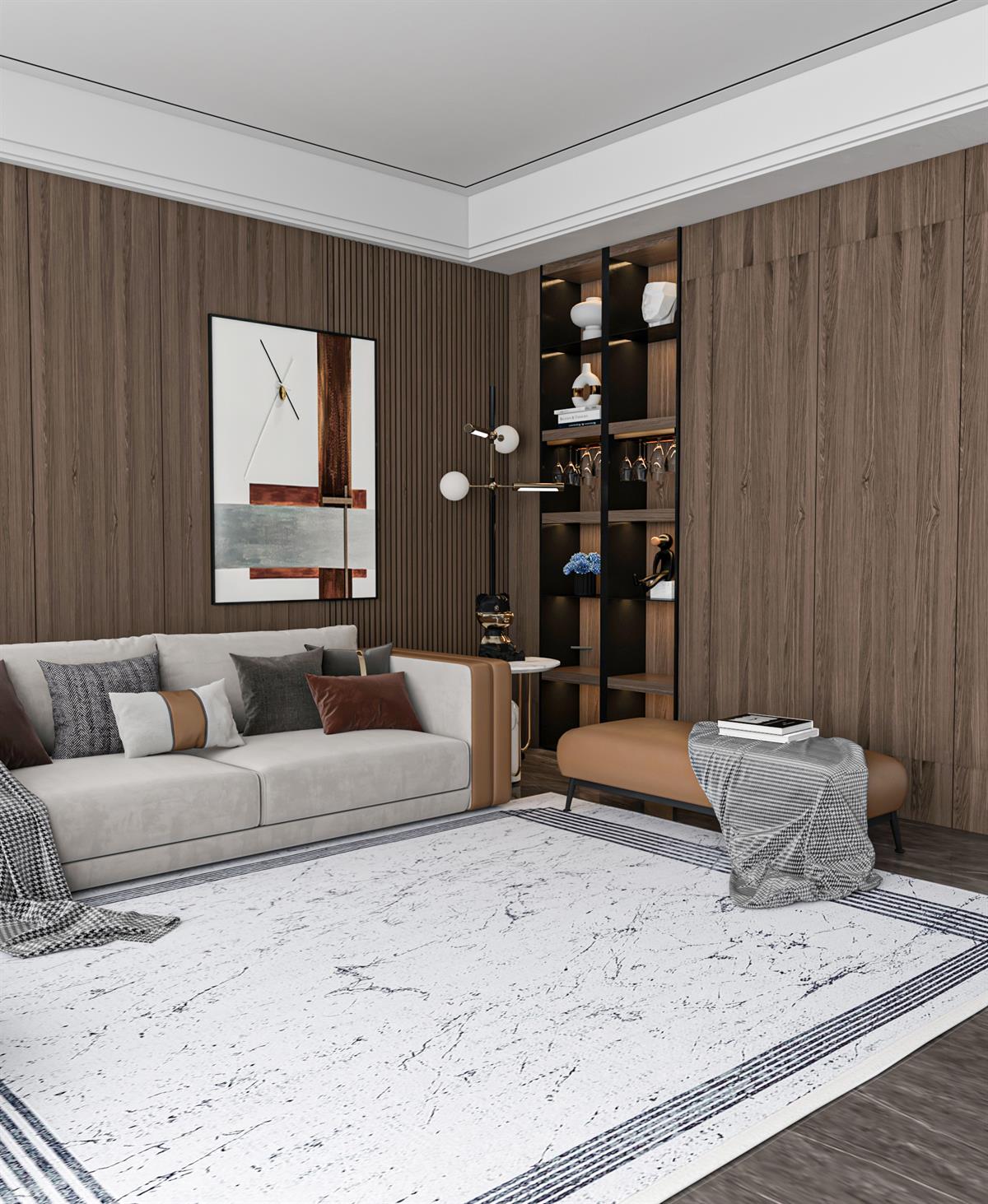 Allmode Dijital Baskılı Halı Modern Koleksiyon MVHy.1508