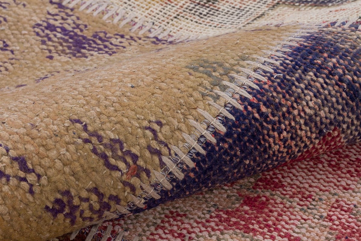 Modern El Dokuma Patchwork Halı Vintage Detaylı Ölçü;120x180