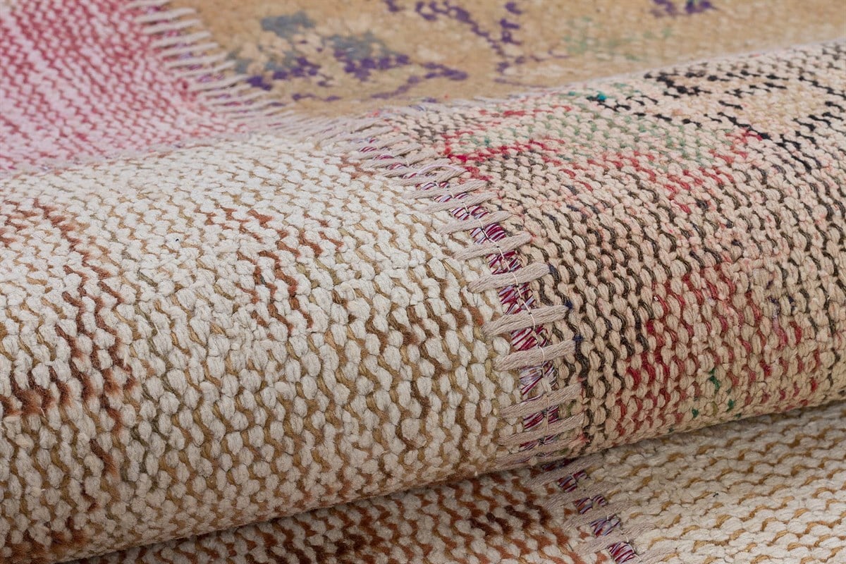 Modern El Dokuma Patchwork Halı Vintage Detaylı Ölçü;120x180