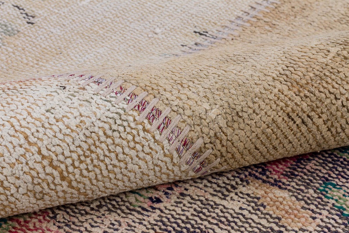 Modern El Dokuma Patchwork Halı Vintage Detaylı Ölçü;120x180