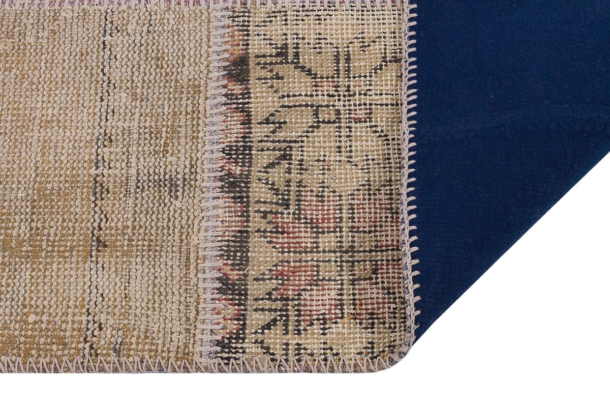 Modern El Dokuma Patchwork Halı Vintage Detaylı Ölçü;120x180