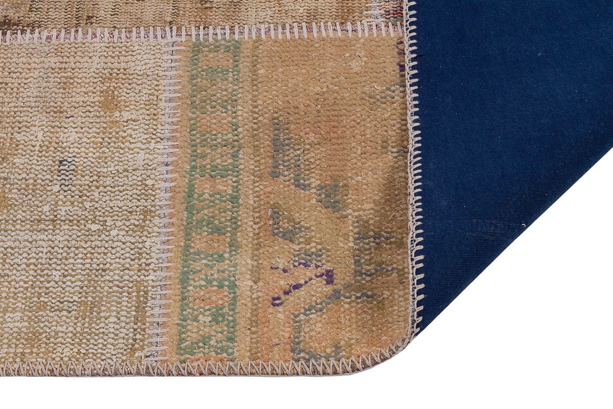 Modern El Dokuma Patchwork Halı Vintage Detaylı Ölçü;120x180