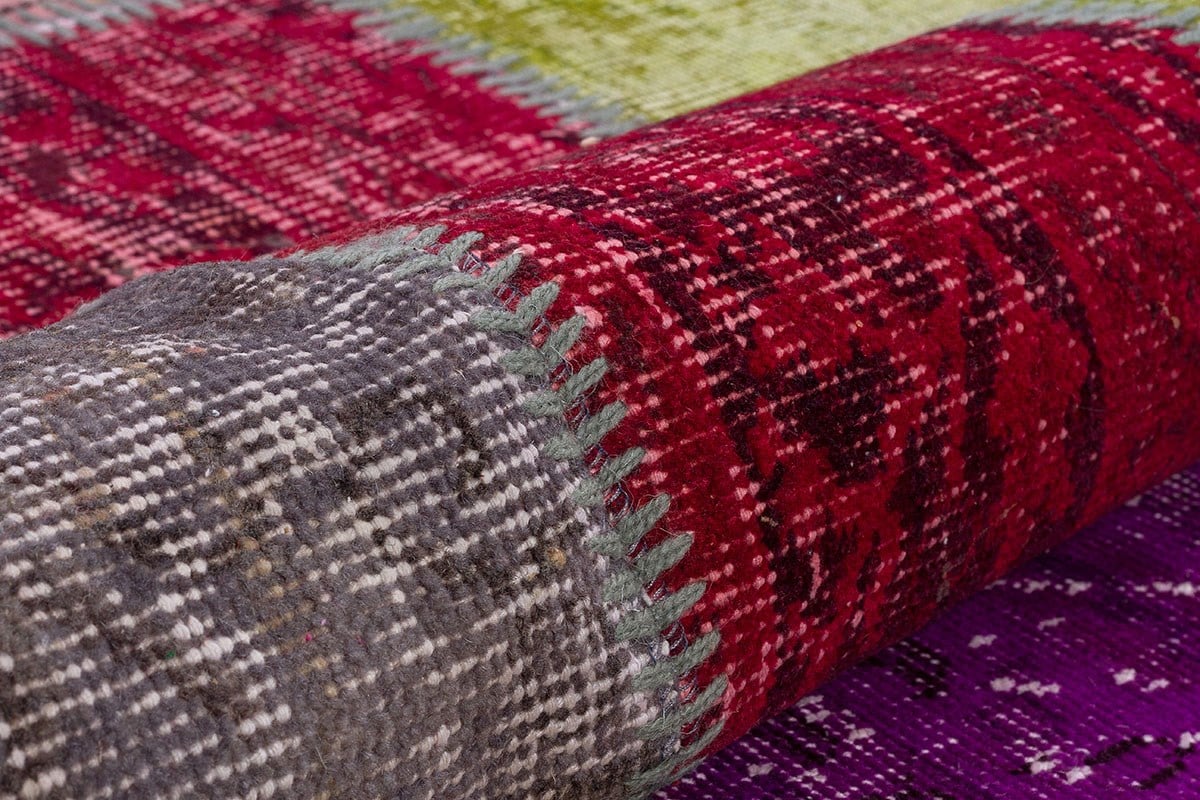 Modern El Dokuma Patchwork Halı Multi Ölçü;95 x 197