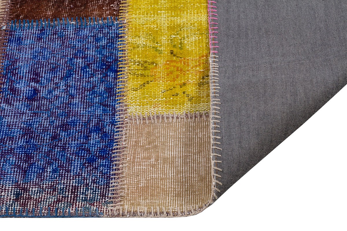 Modern El Dokuma Patchwork Halı Multi Ölçü;230 x 230