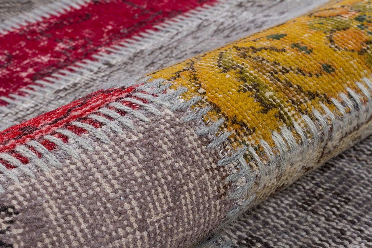 Modern El Dokuma Patchwork Halı Multi Ölçü;100 X 290