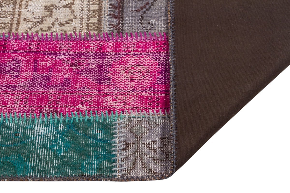 Modern El Dokuma Patchwork Halı Multi Ölçü;90 x 500