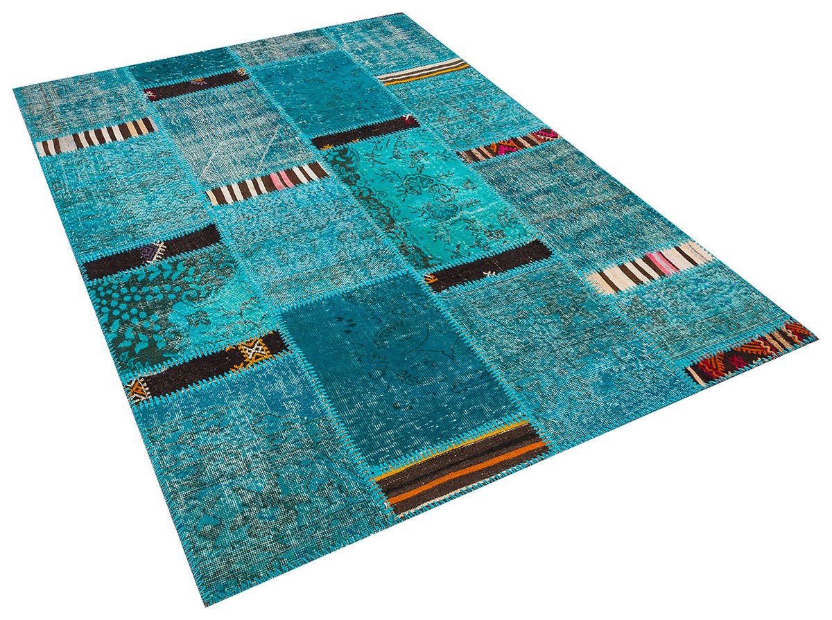 Modern El Dokuma Patchwork Halı Pembe Ölçü;160 x 220