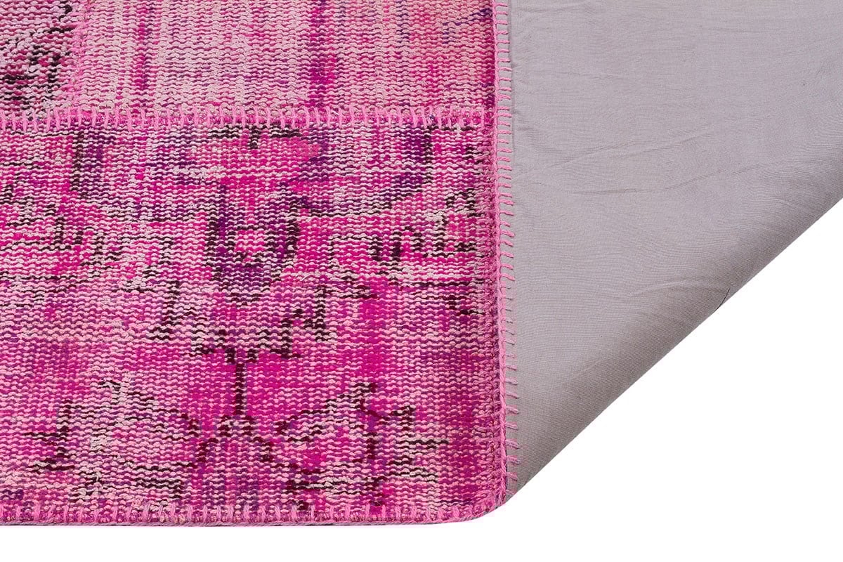 Modern El Dokuma Patchwork Halı Pembe Ölçü;160 x 230