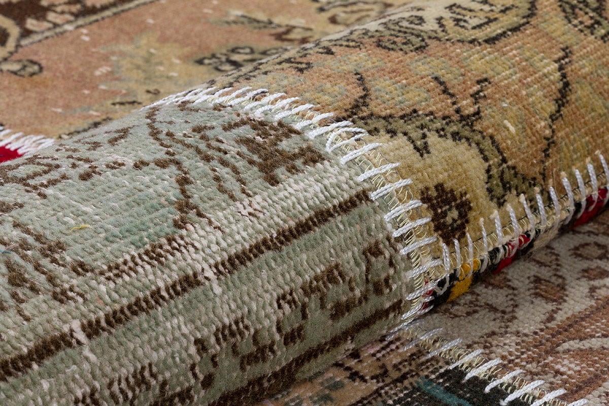 Modern El Dokuma Patchwork Halı Pembe Ölçü;125 x 200