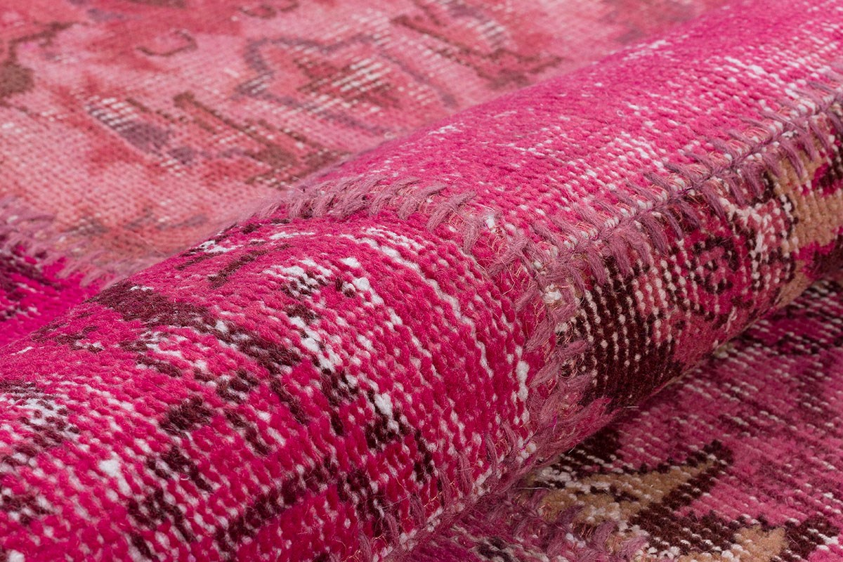 Modern El Dokuma Patchwork Halı Pembe Ölçü;170 x 240