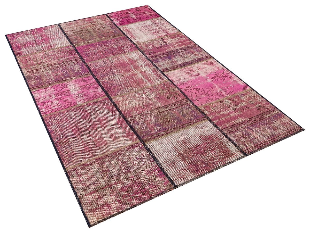 Modern El Dokuma Patchwork Halı Renkli Ölçü;134 x 208