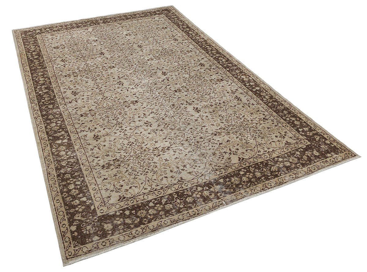 El Dokuma %100 Yün Türk Vintage Halı Yerli Üretim Ölçü;166 x 252