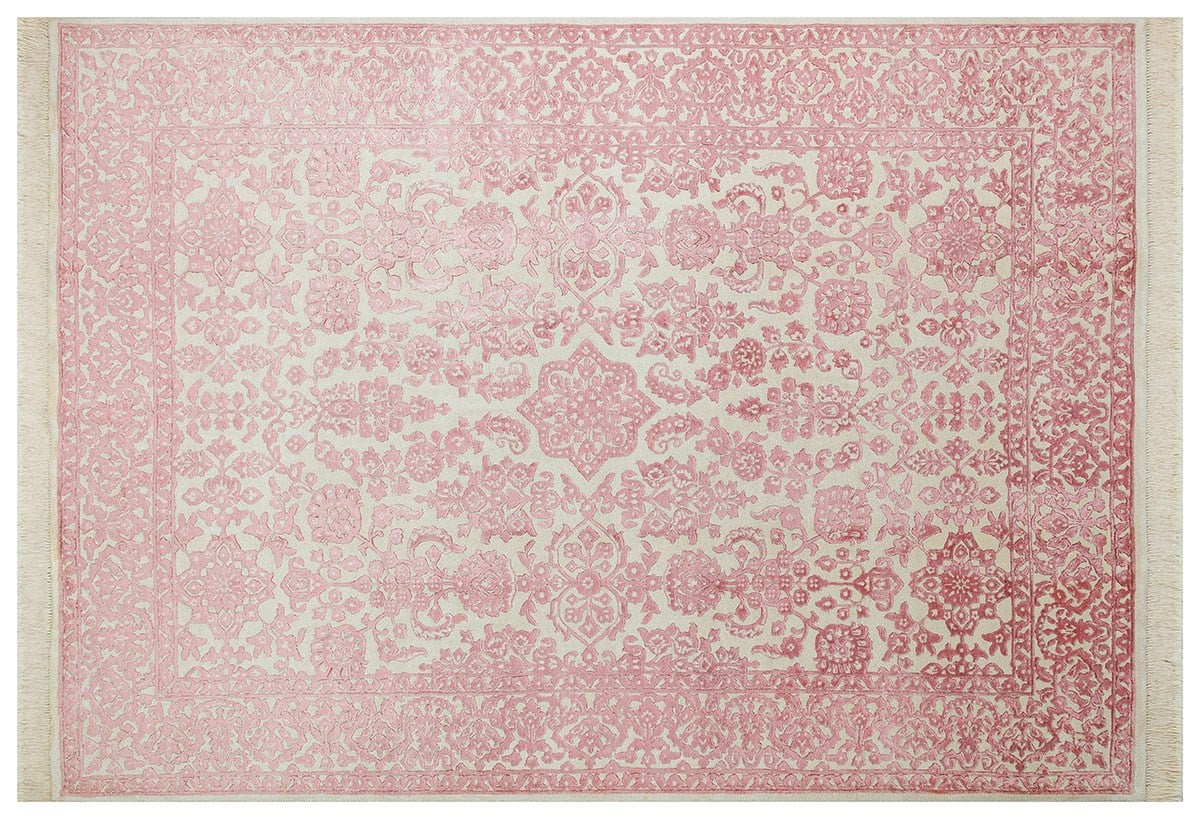Allmode El Dokuma Halı ELYSEE 300 Beyaz/PINK