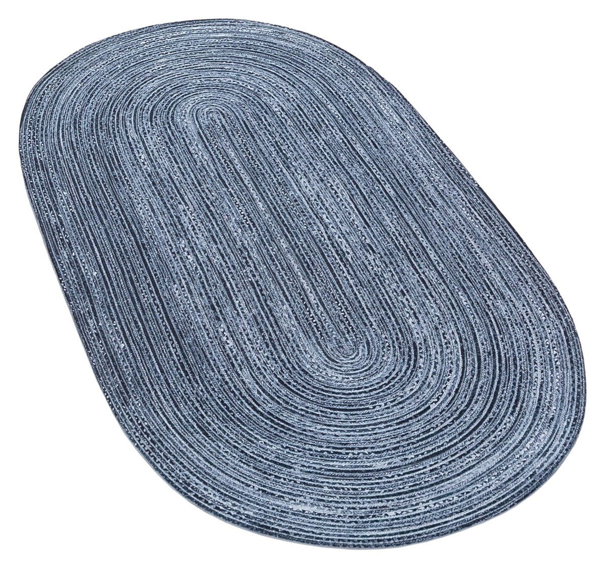 Jüt Kilim Modern Makine Dokuma Oval Halı 