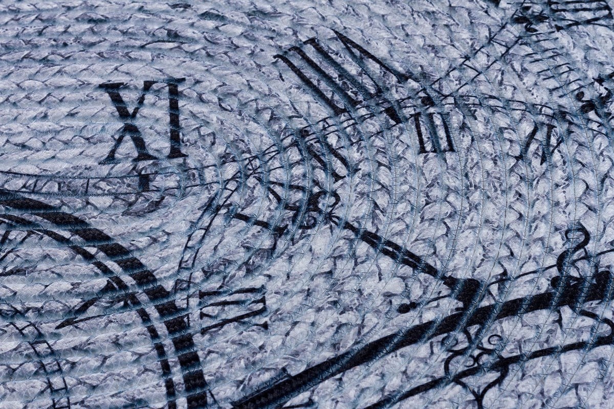 Baskılı Motifli Kilim Yıkanabilir Makine Dokuma JÜT BASKILI OVAL 011