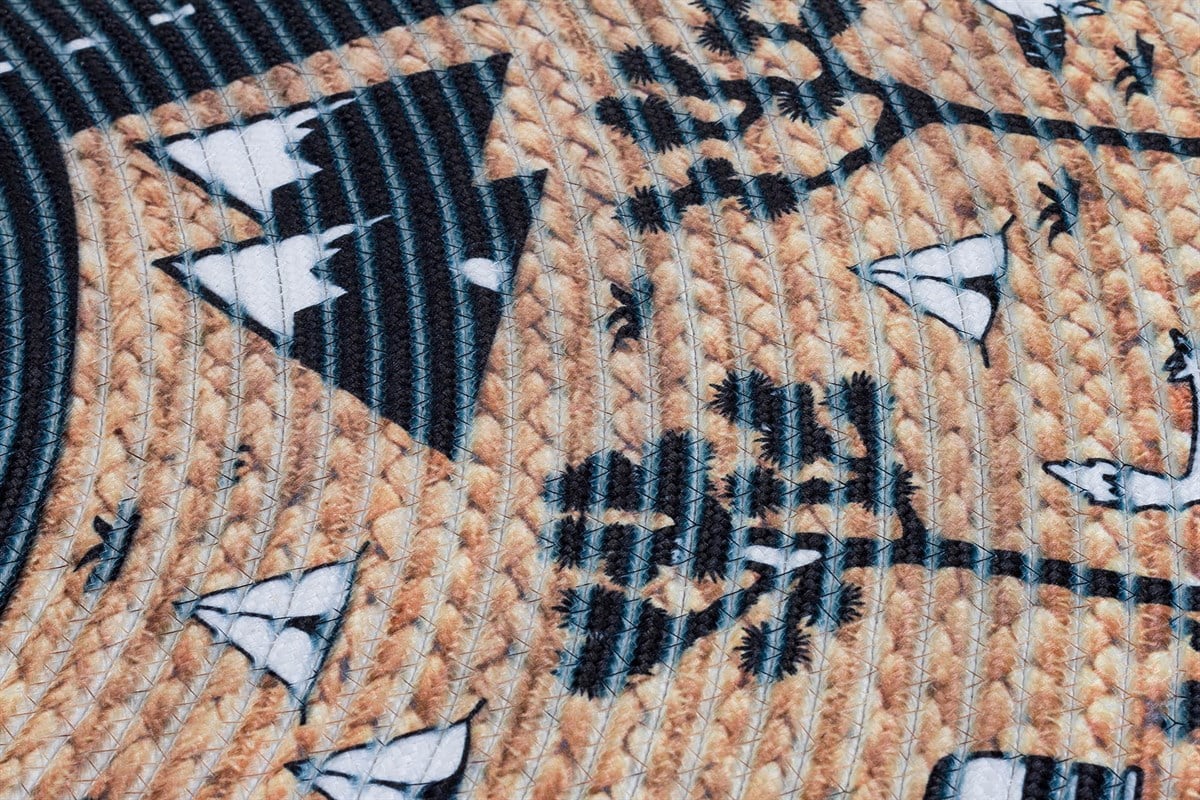 Baskılı Motifli Kilim Yıkanabilir Makine Dokuma JÜT BASKILI 006