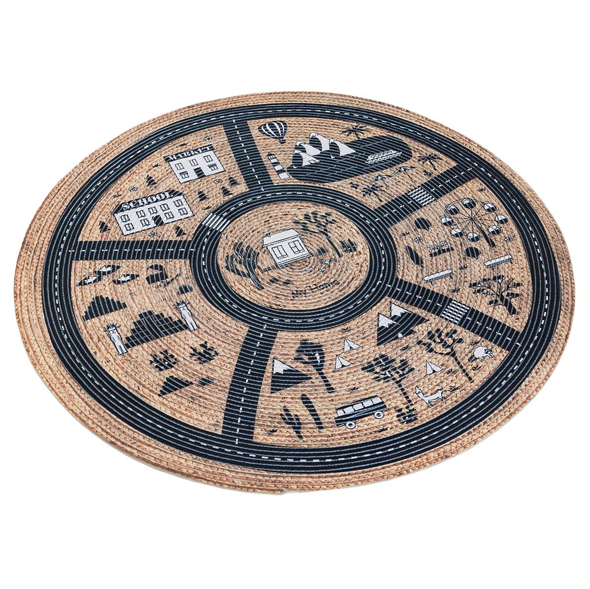 Baskılı Motifli Kilim Yıkanabilir Makine Dokuma JÜT BASKILI 006