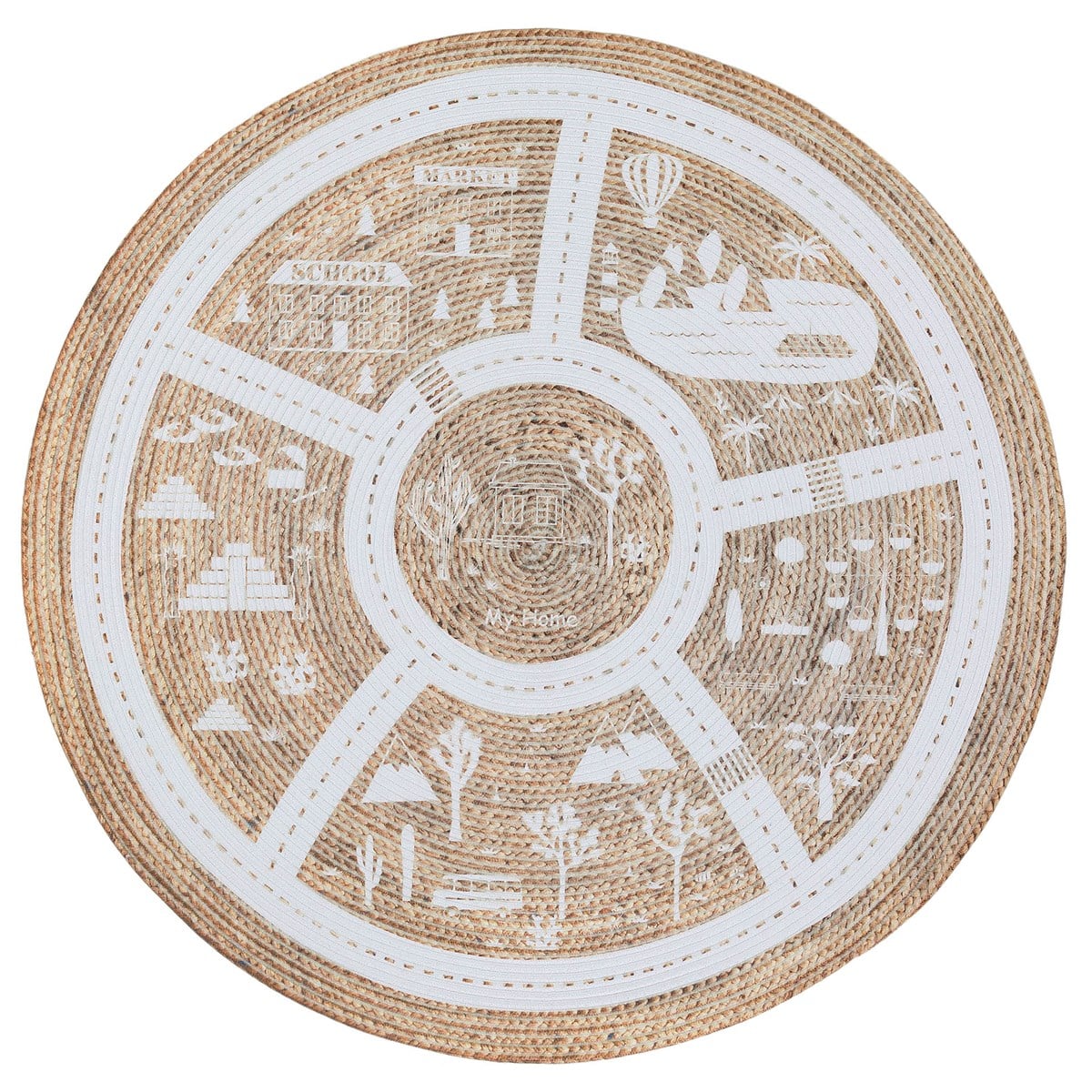 Baskılı Motifli Kilim Yıkanabilir Makine Dokuma JÜT BASKILI 008