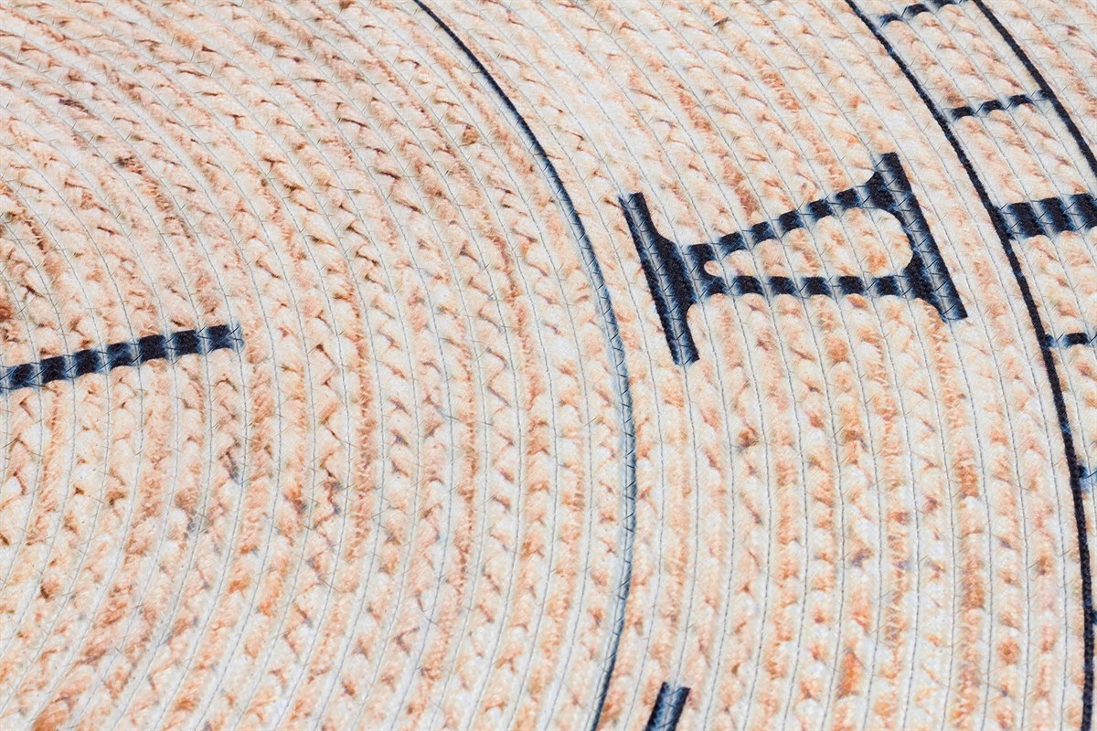 Baskılı Motifli Kilim Yıkanabilir Makine Dokuma JÜT BASKILI 039