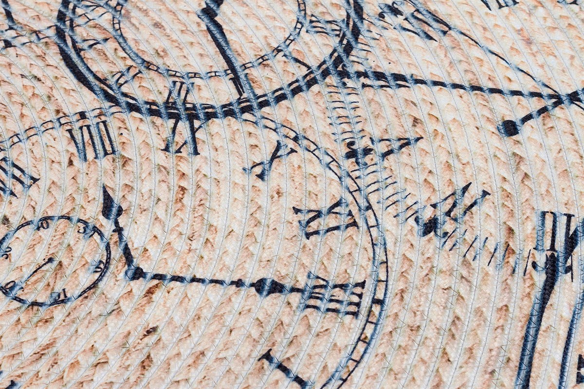 Baskılı Motifli Kilim Yıkanabilir Makine Dokuma JÜT BASKILI 040