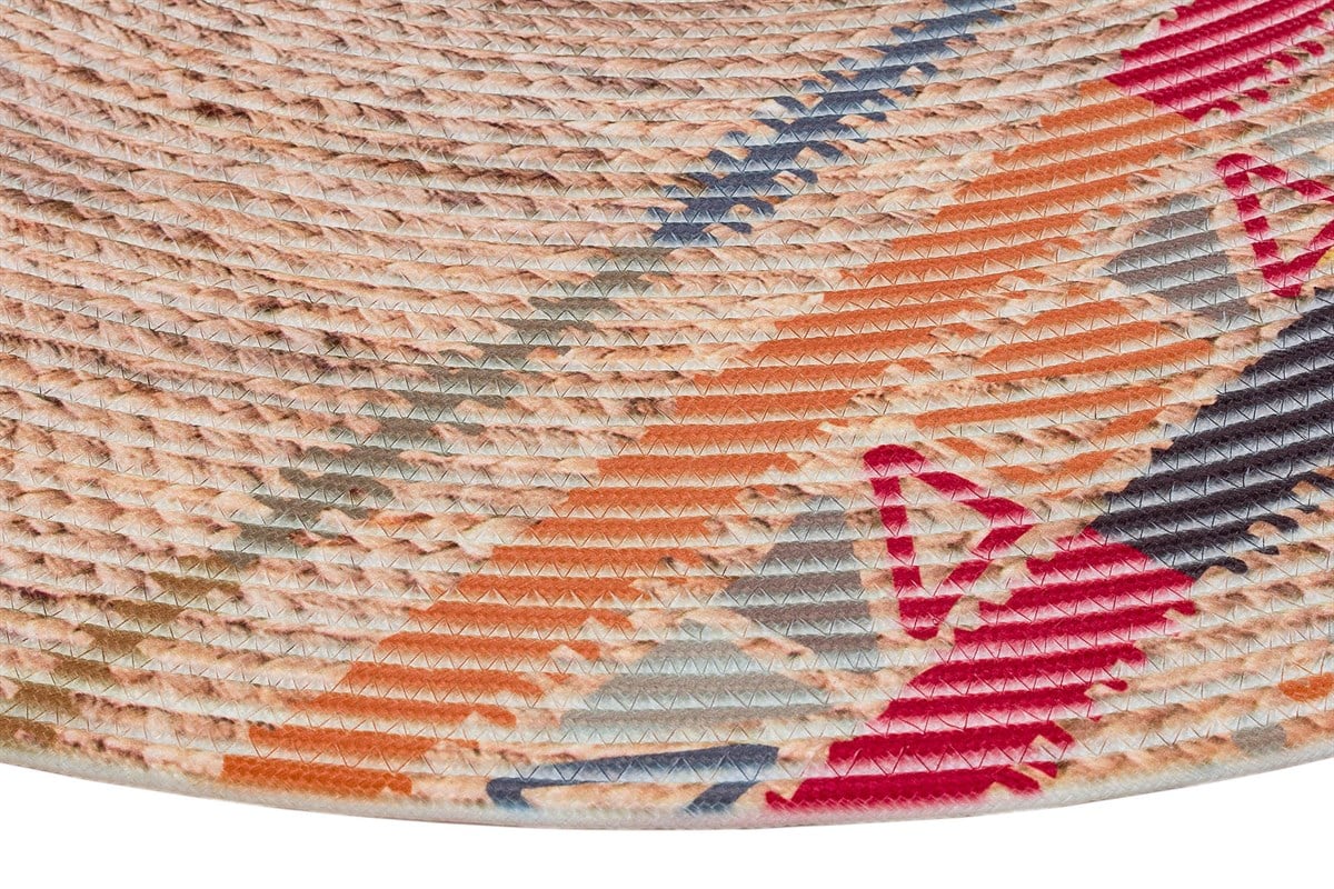 Baskılı Motifli Kilim Yıkanabilir Makine Dokuma JÜT BASKILI 043