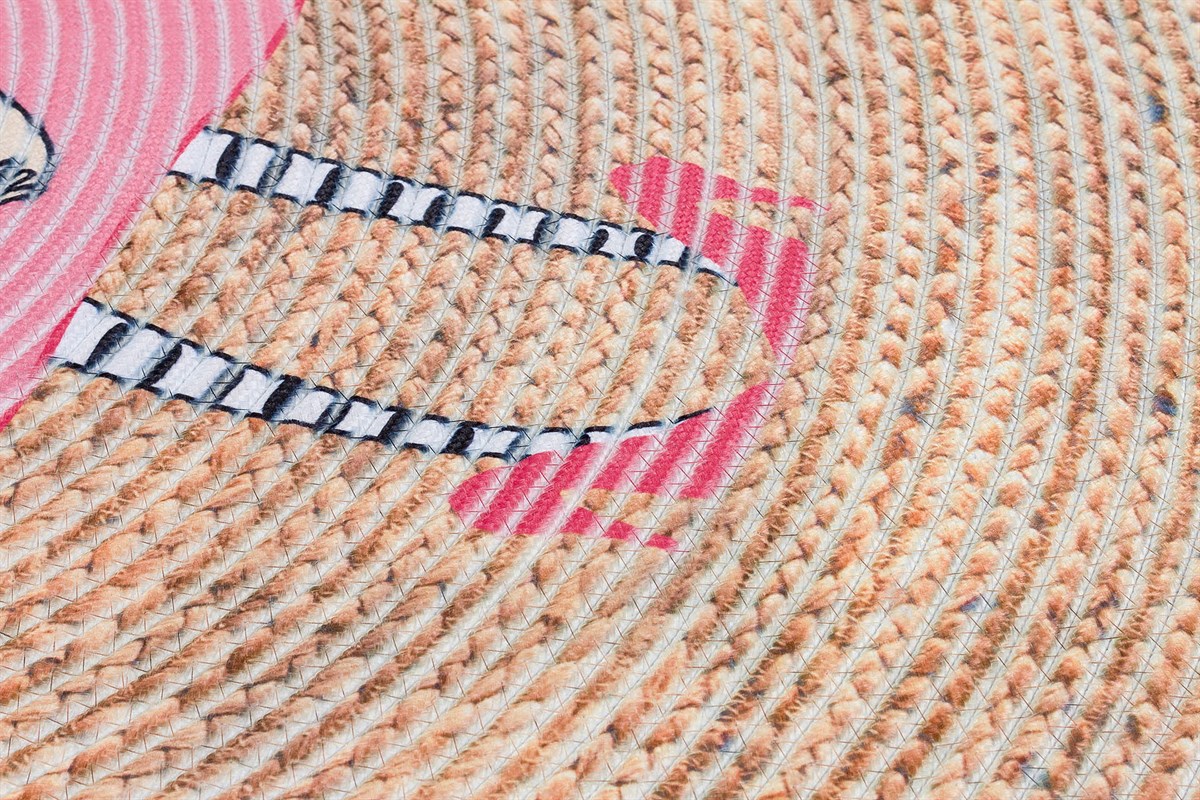 Baskılı Motifli Kilim Yıkanabilir Makine Dokuma JÜT BASKILI 056