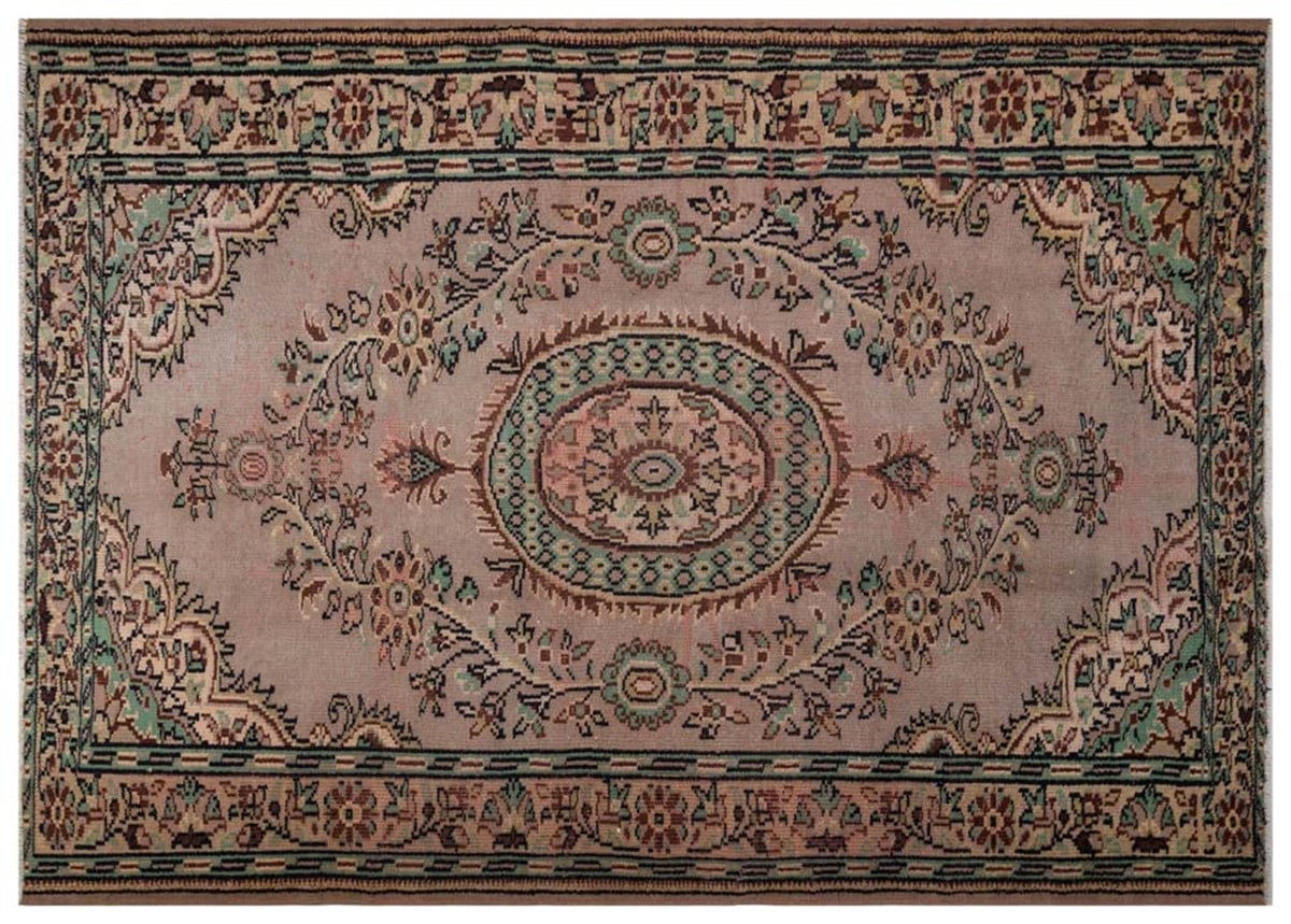 El Dokuma %100 Yün Türk Vintage Halı Yerli Üretim Ölçü;180x254