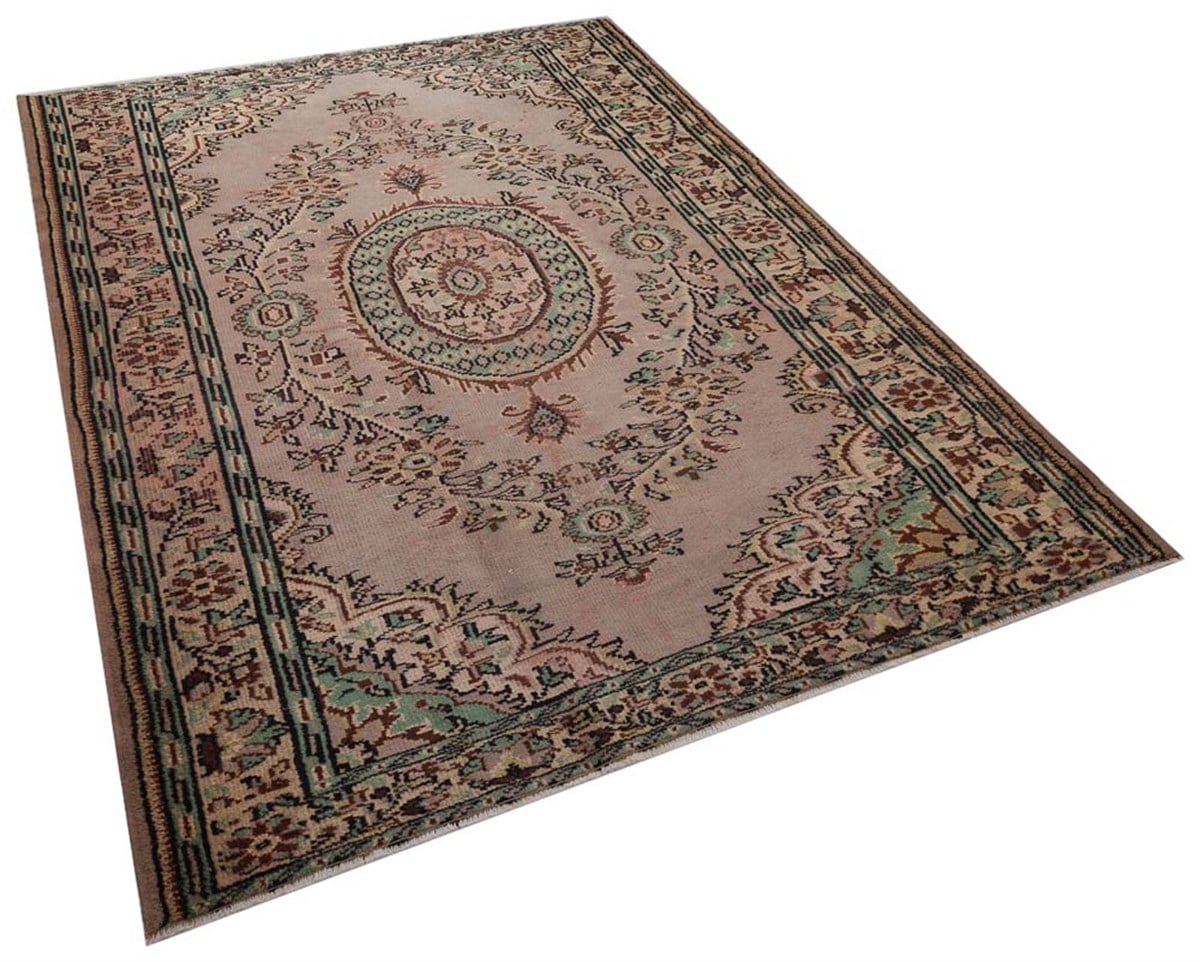 El Dokuma %100 Yün Türk Vintage Halı Yerli Üretim Ölçü;180x254