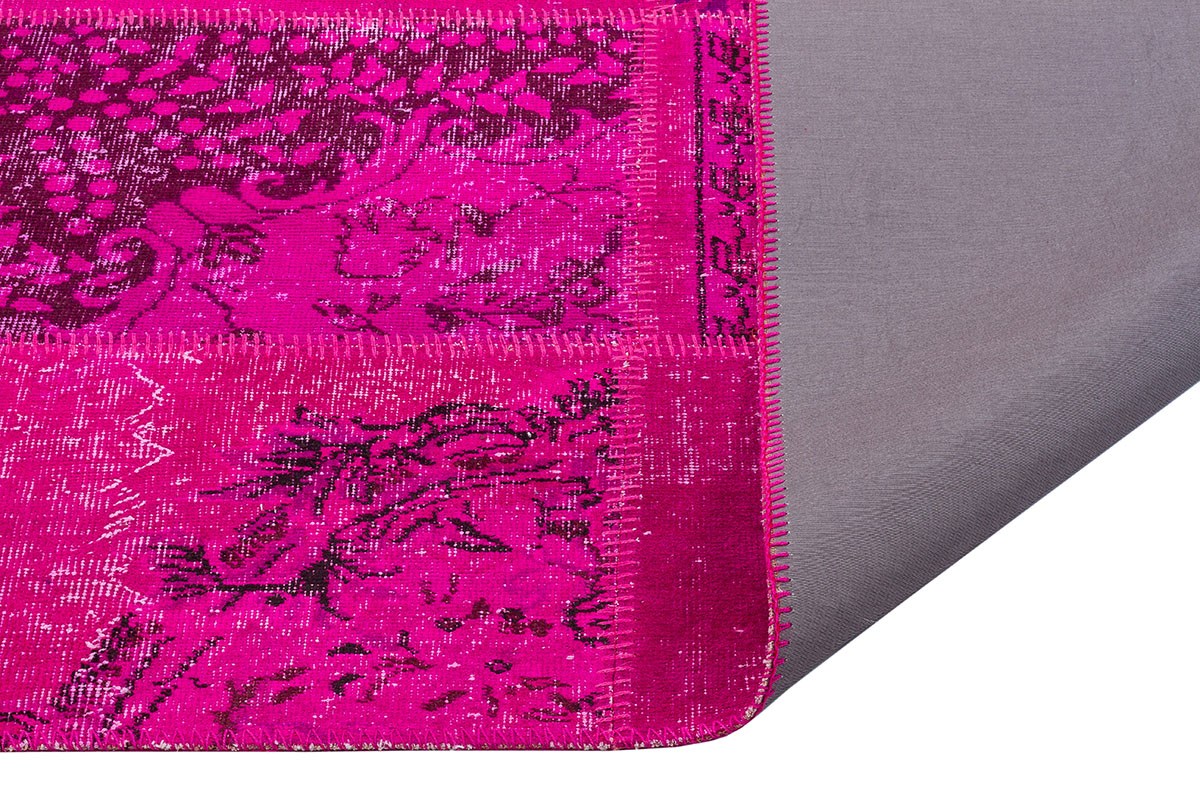 Modern El Dokuma Patchwork Halı Pembe 4 m2 Ölçü;170 x 240