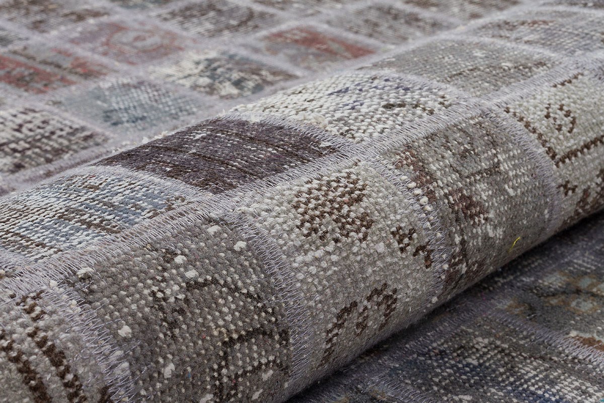 Modern El Dokuma Patchwork Halı Mozaik Detaylı Renkli 4 m2 Ölçü;170 x 240